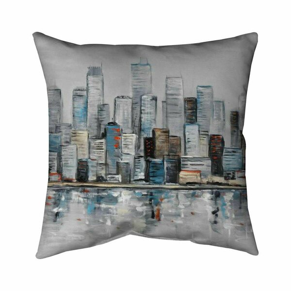 Begin Home Decor 26 x 26 in. Abstract Urban Skyline-Double Sided Print Indoor Pillow 5541-2626-CI300
